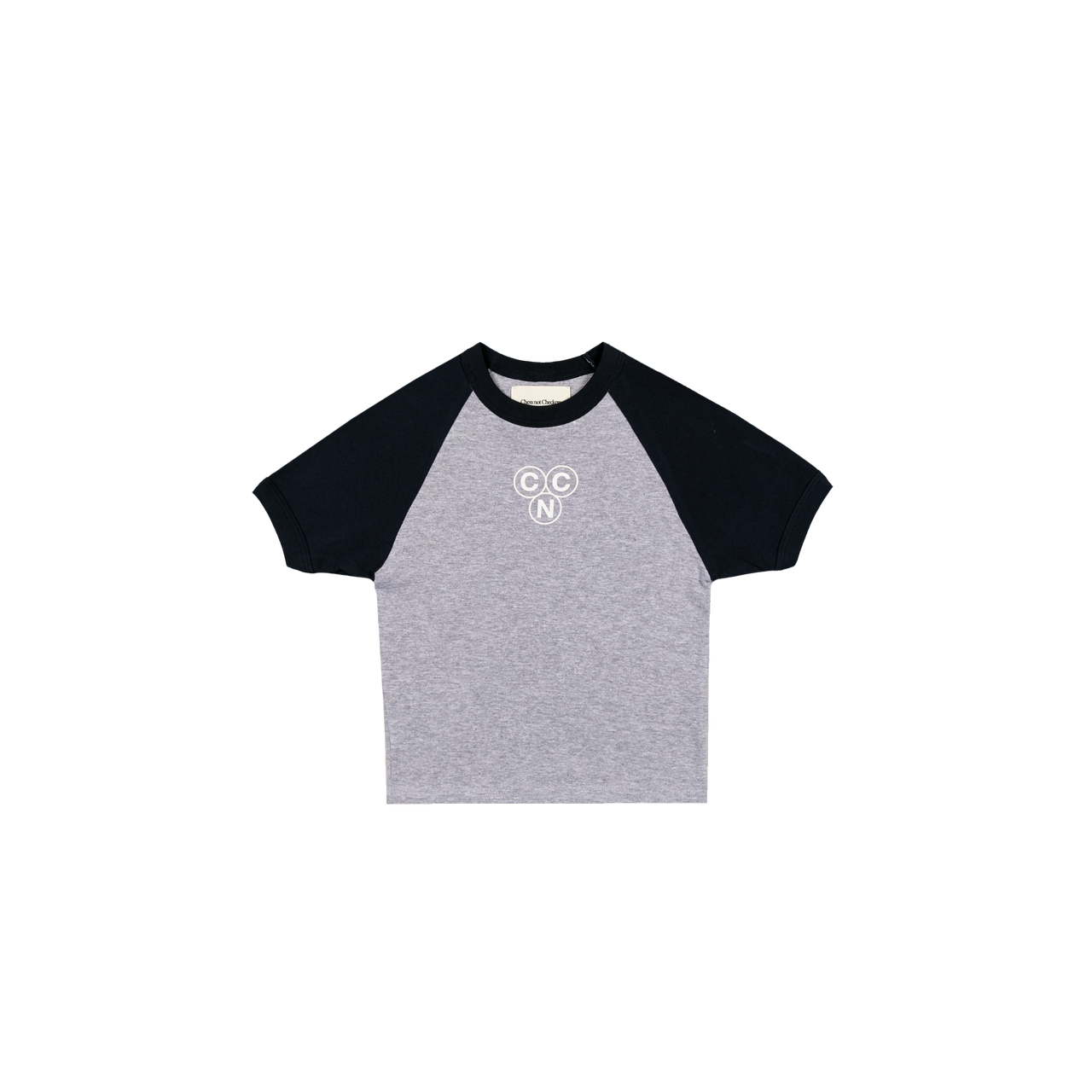 Monogram Baby Tee | Navy/Grey