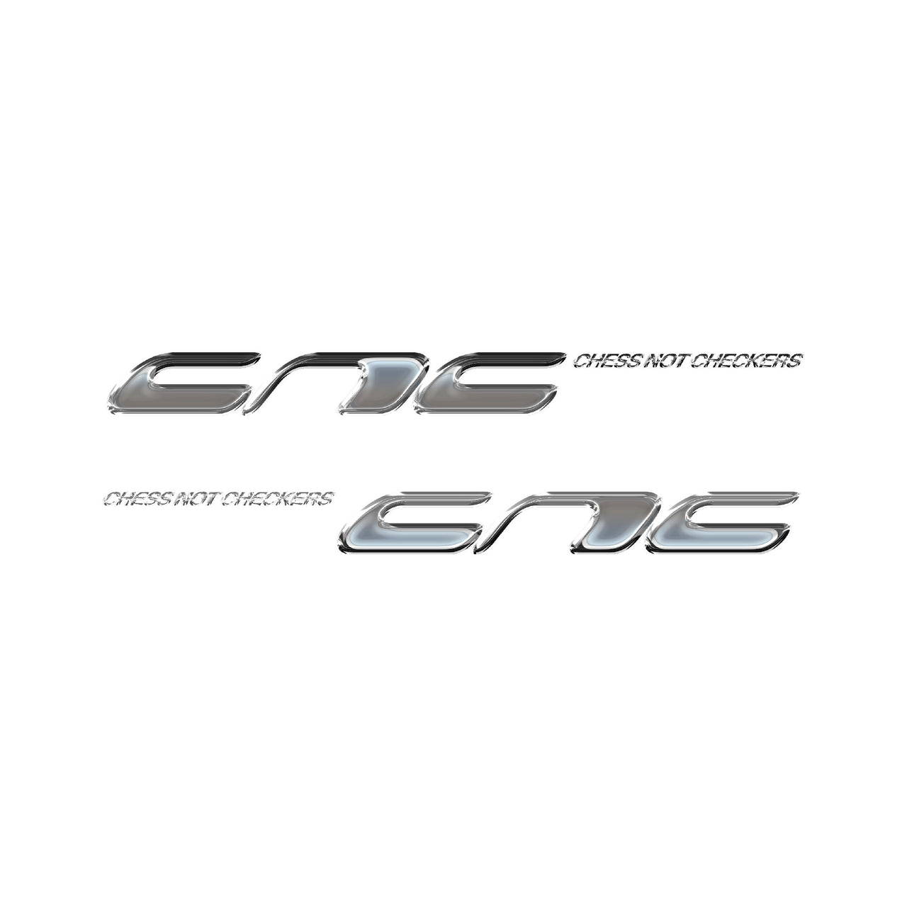 CNC Laminated Chrome Decal | Pair
