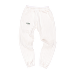 Pin-tuck Joggers in Cloud Dancer