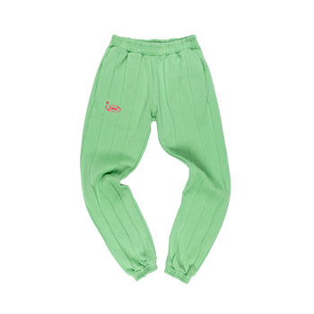 Pin-tuck Pinstripe Sweatpant - Pea-pod Jade