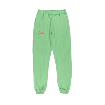 Pin-tuck Pinstripe Sweatpant - Pea-pod Jade