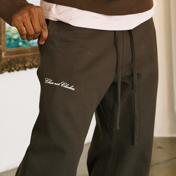 Staple Straight Leg Jogger - Chocolate