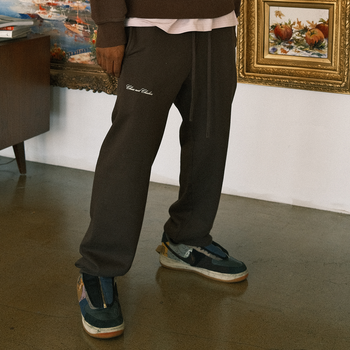 Staple Straight Leg Jogger - Chocolate