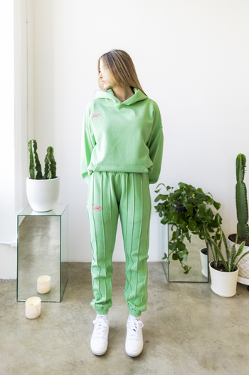 Dial Up Hoodie - Pea-pod Jade