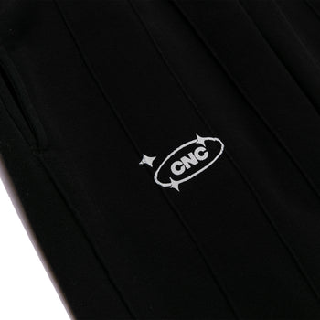 Pin-tuck Pinstripe Sweatpant - Jet Black