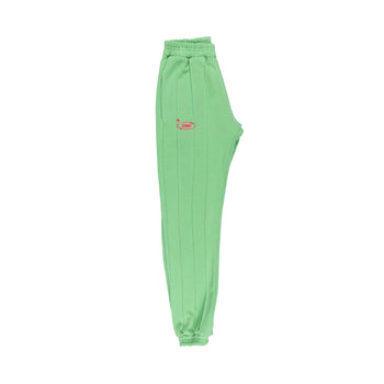 Pin-tuck Pinstripe Sweatpant - Pea-pod Jade