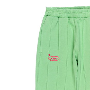 Pin-tuck Pinstripe Sweatpant - Pea-pod Jade