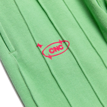 Pin-tuck Pinstripe Sweatpant - Pea-pod Jade